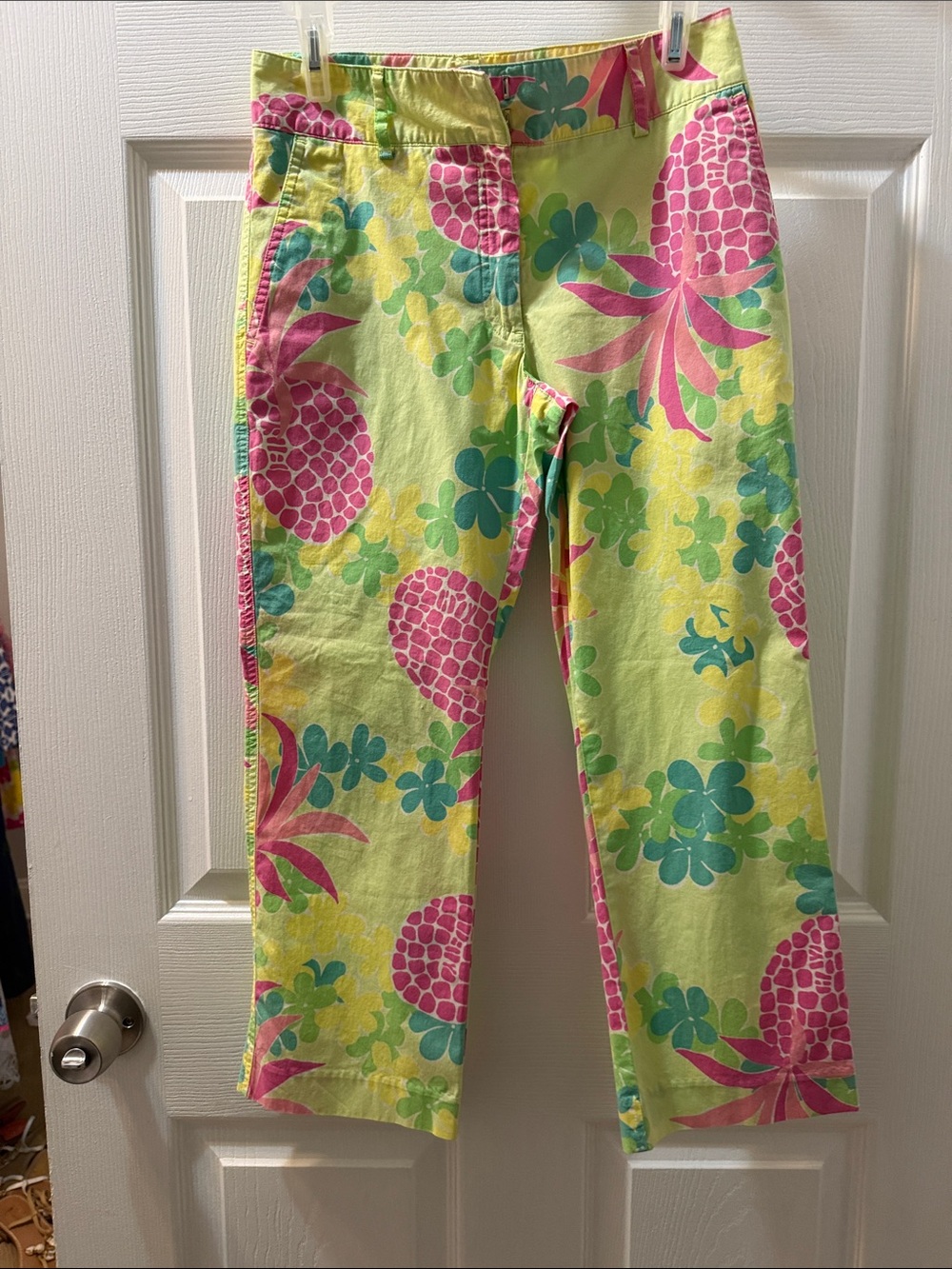 Vintage Lilly Pulitzer Womens Pants  - Yellow, Pink & Teal